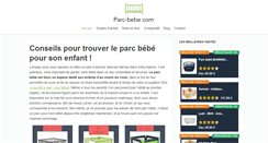 Desktop Screenshot of parc-bebe.com
